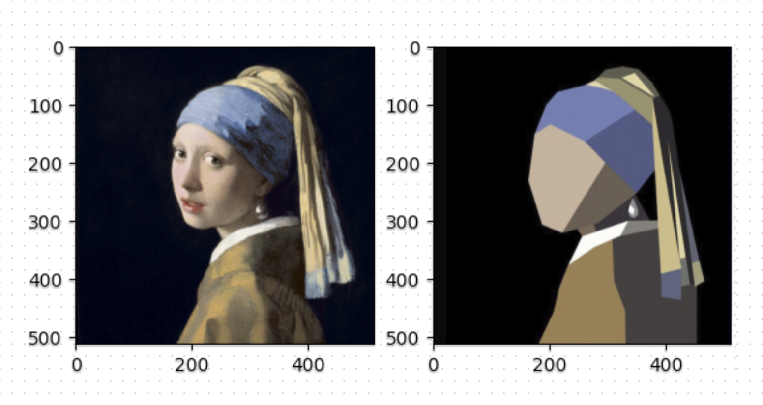 Two candidate images selected to benchmark each similarity metric, one close to the original and one a looser interpretation, specifically chosen to reveal where each method fails